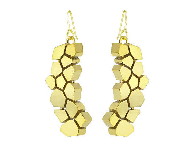Voronoi Block (S) - 18K Gold